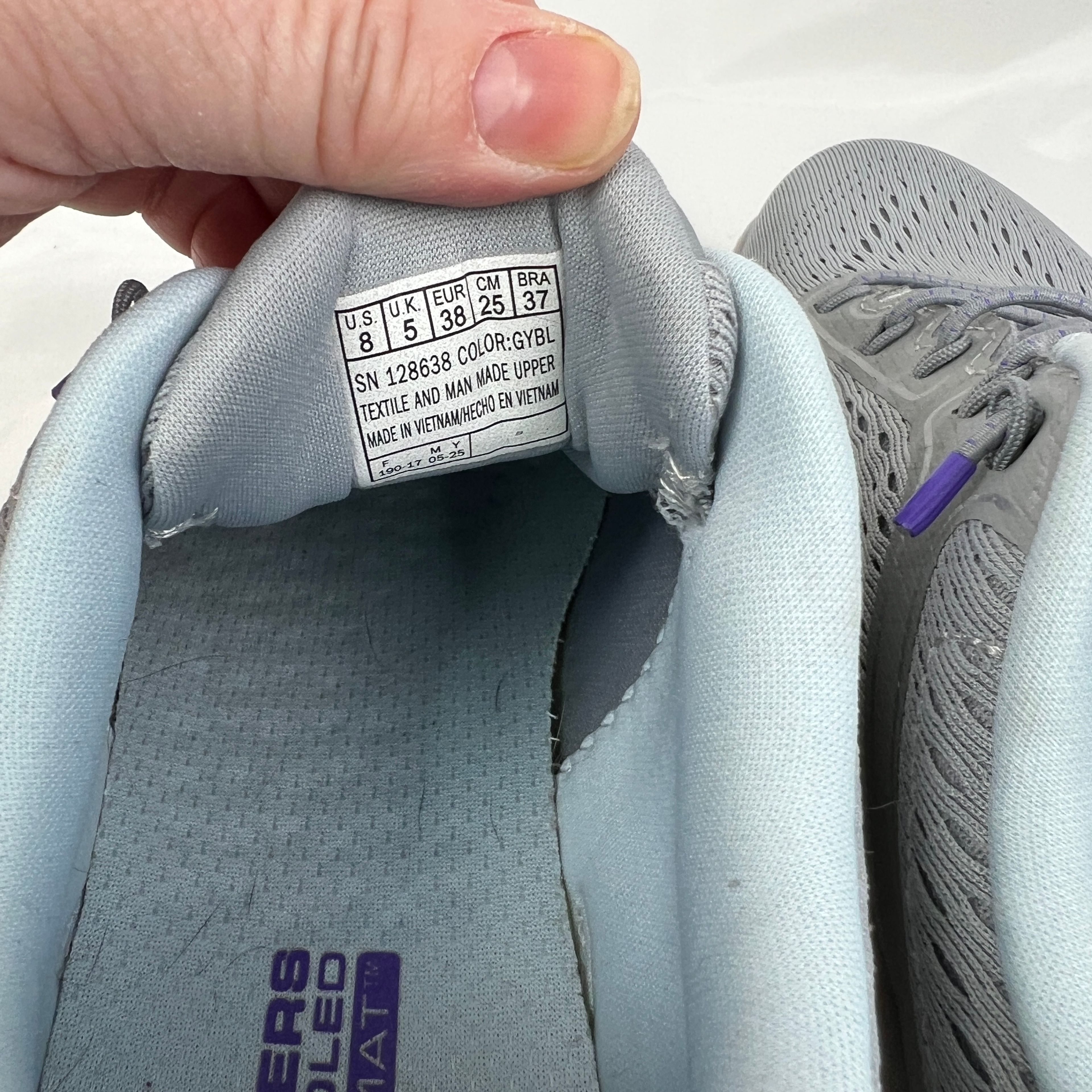 Skechers GO Run Consistent 2.0 Women's Running Shoe Slip in Sneakers Size 8 Blue - Image 3