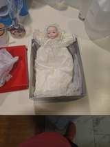 Vintage Porcelain Baby Doll in Christening Gown - Image 2