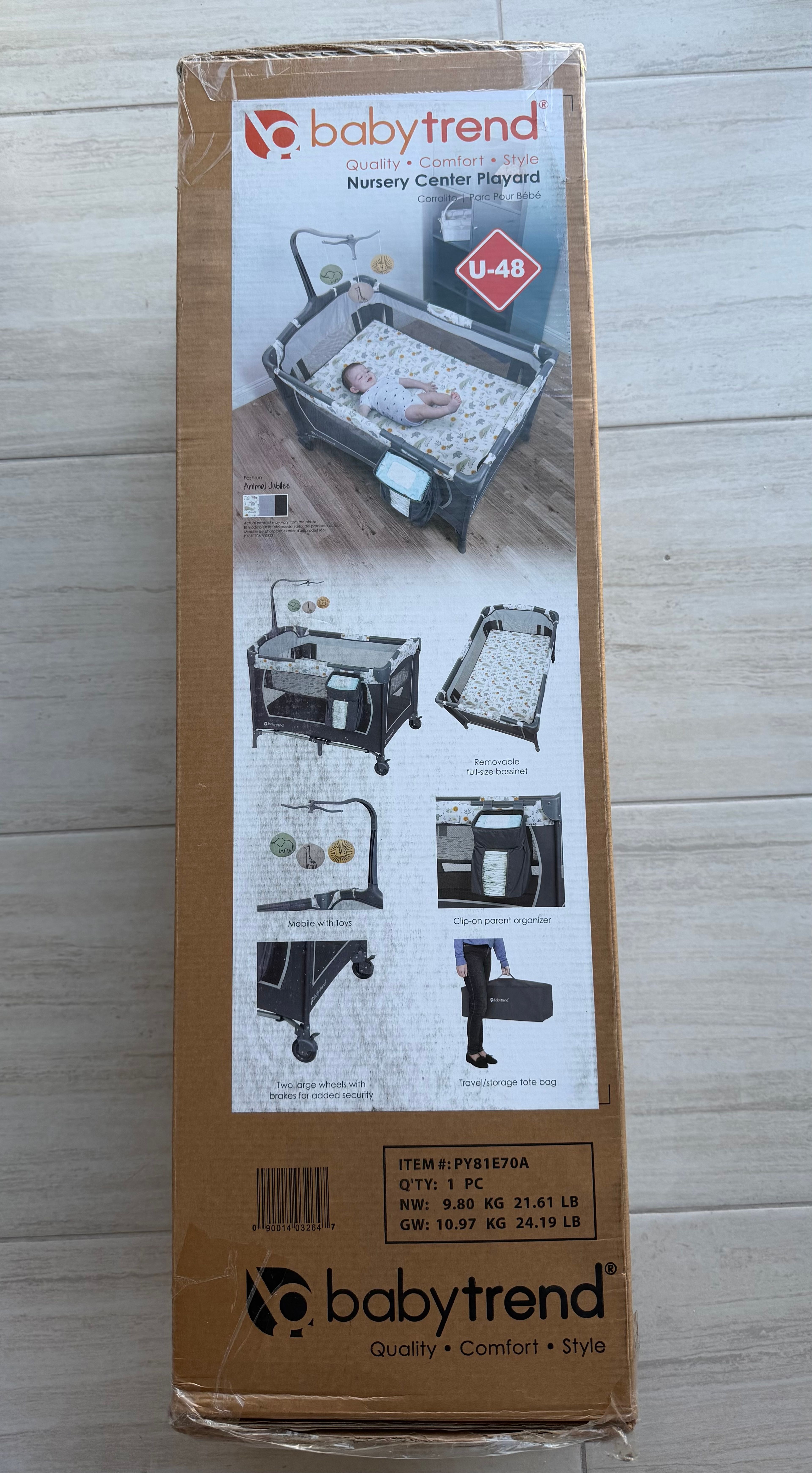 Baby Trend Nursery Center Playard - Animal Jubilee NEW - Image 9