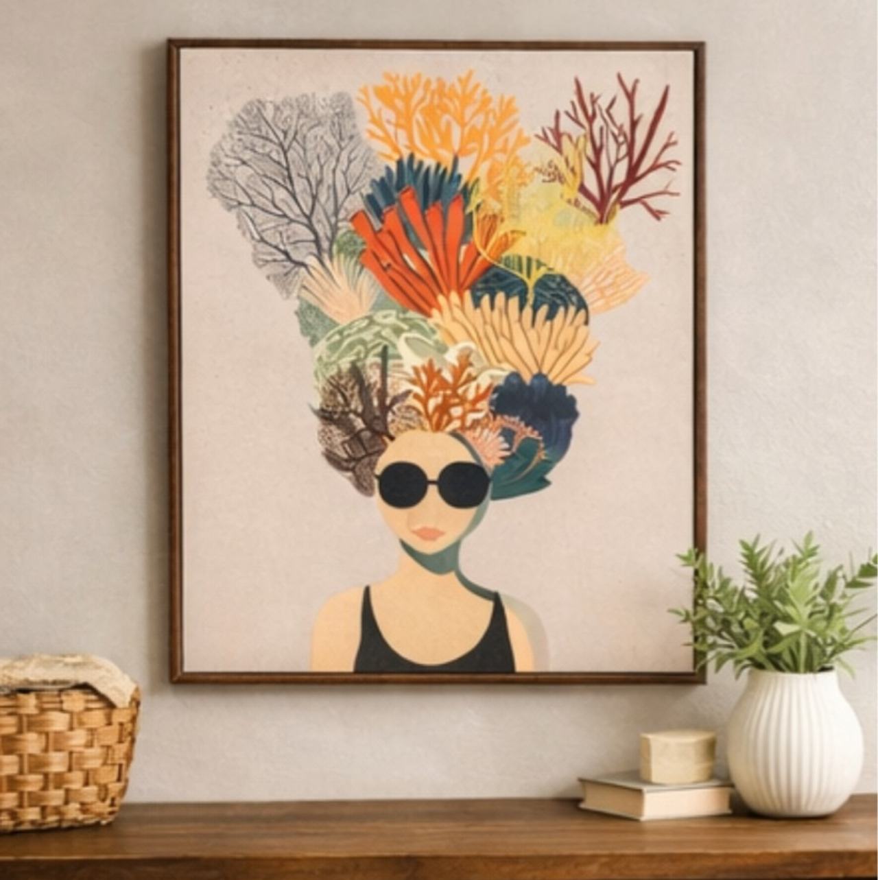 Fabian Lavater Coral Head Framed Wall Art