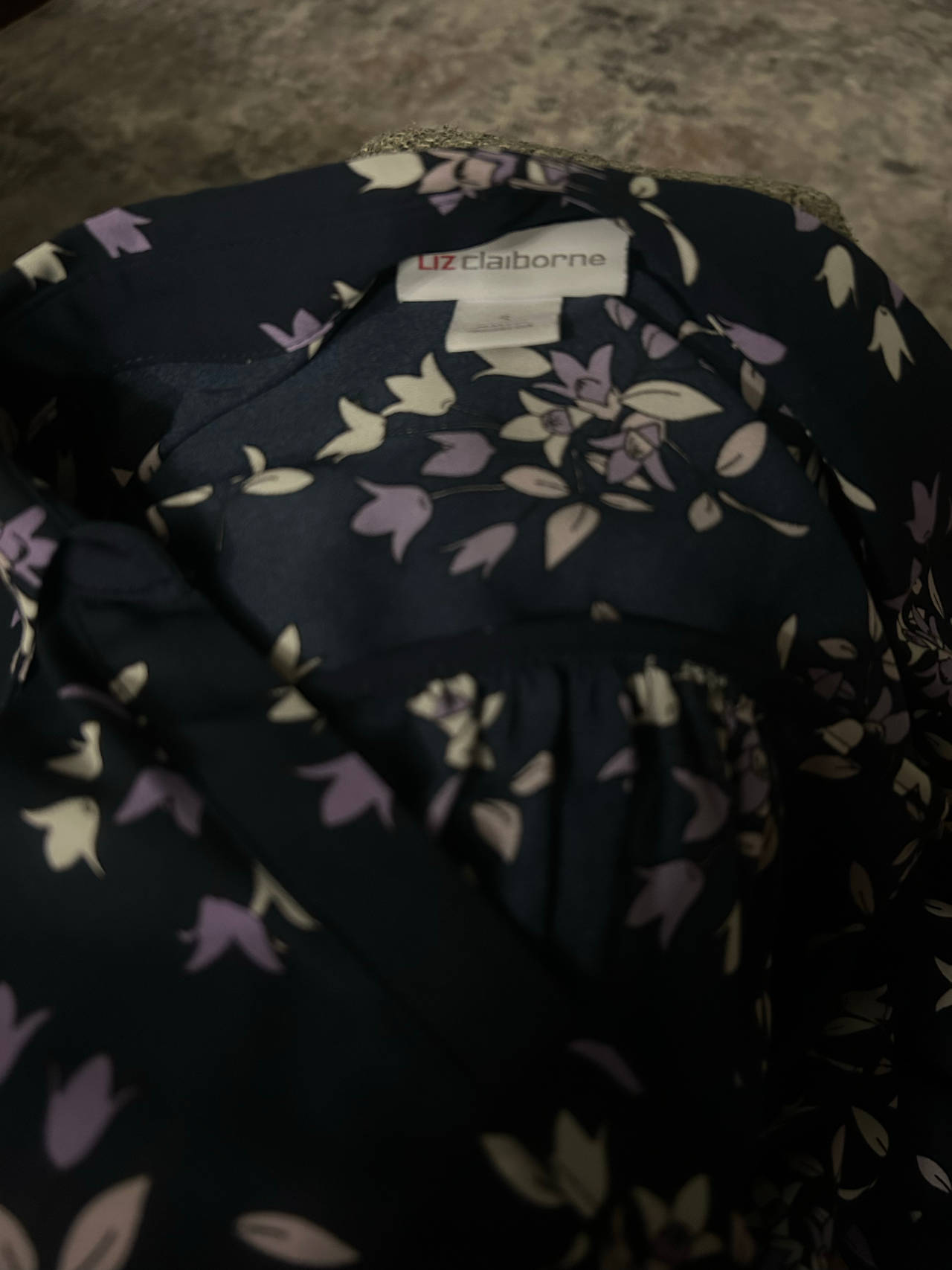 Liz Claiborne Floral Long Sleeve Blouse
