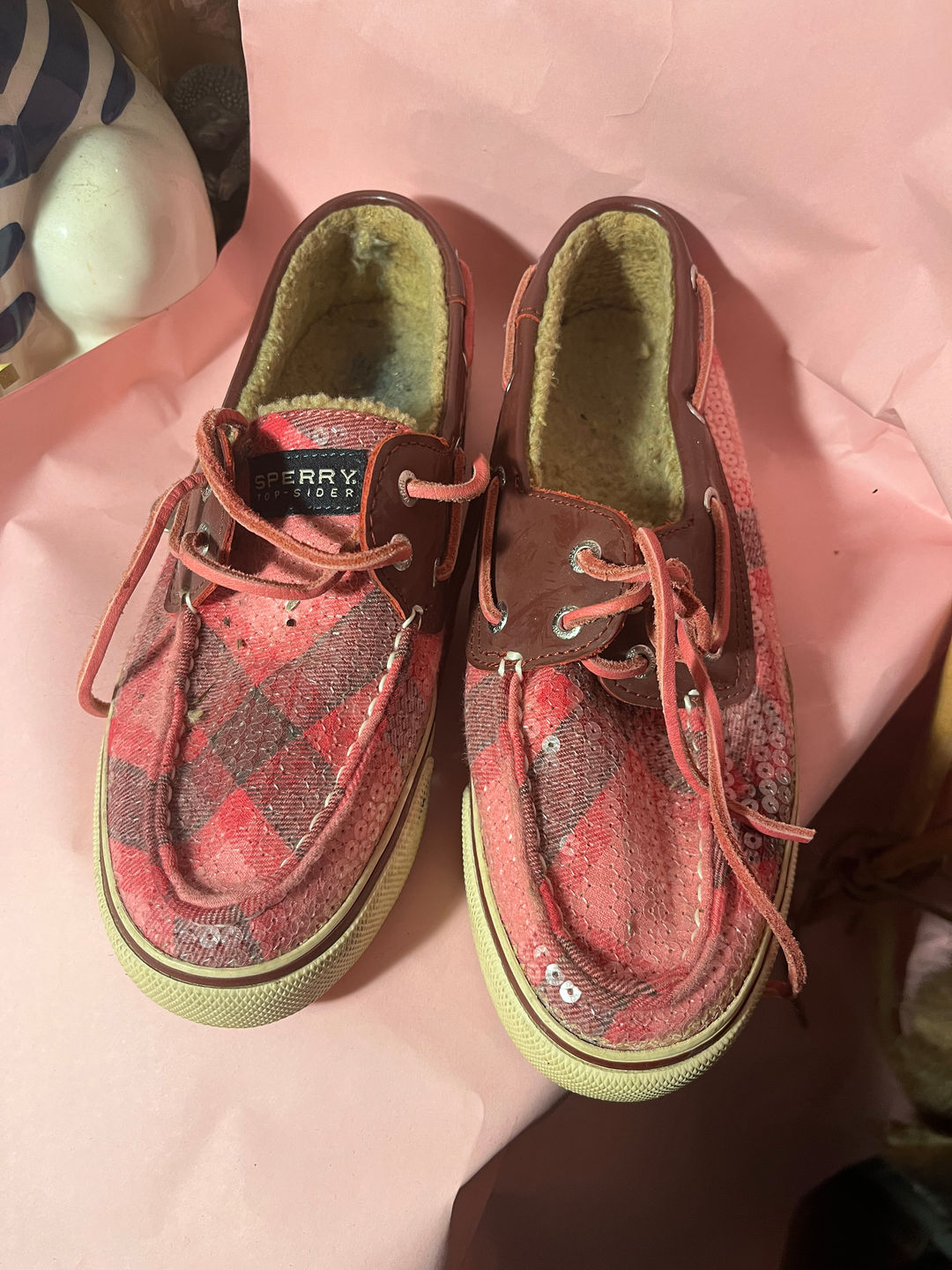 Sperry Top-Sider Angelfish Plaid Sequin Boat Shoes