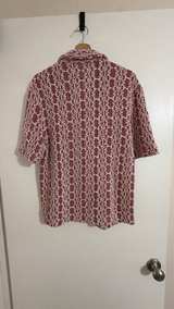 Zara Geometric Pattern Knit Button-Up Shirt - Image 2