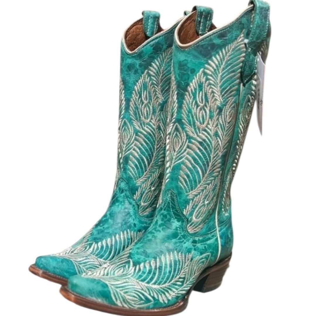 Corral Women's Embroidered Turquoise Cowgirl Boot