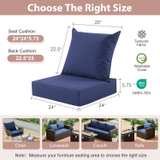Outdoor Deep Seat Cushion Set, 24x24 Inch Navy Blue (Set of 6) BRAND NEW - Image 5