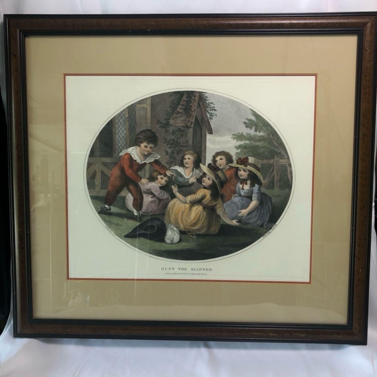 Lithograph Print of Children Coming from School & Buffet the Bear