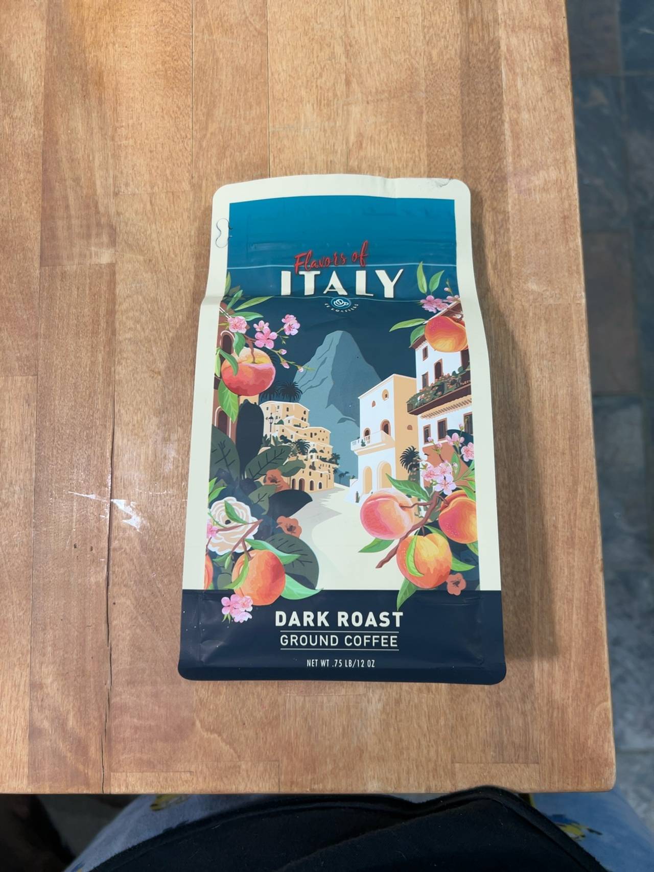 Flavors of Italy, EB Roasters Dark Roast Ground Coffee 12oz