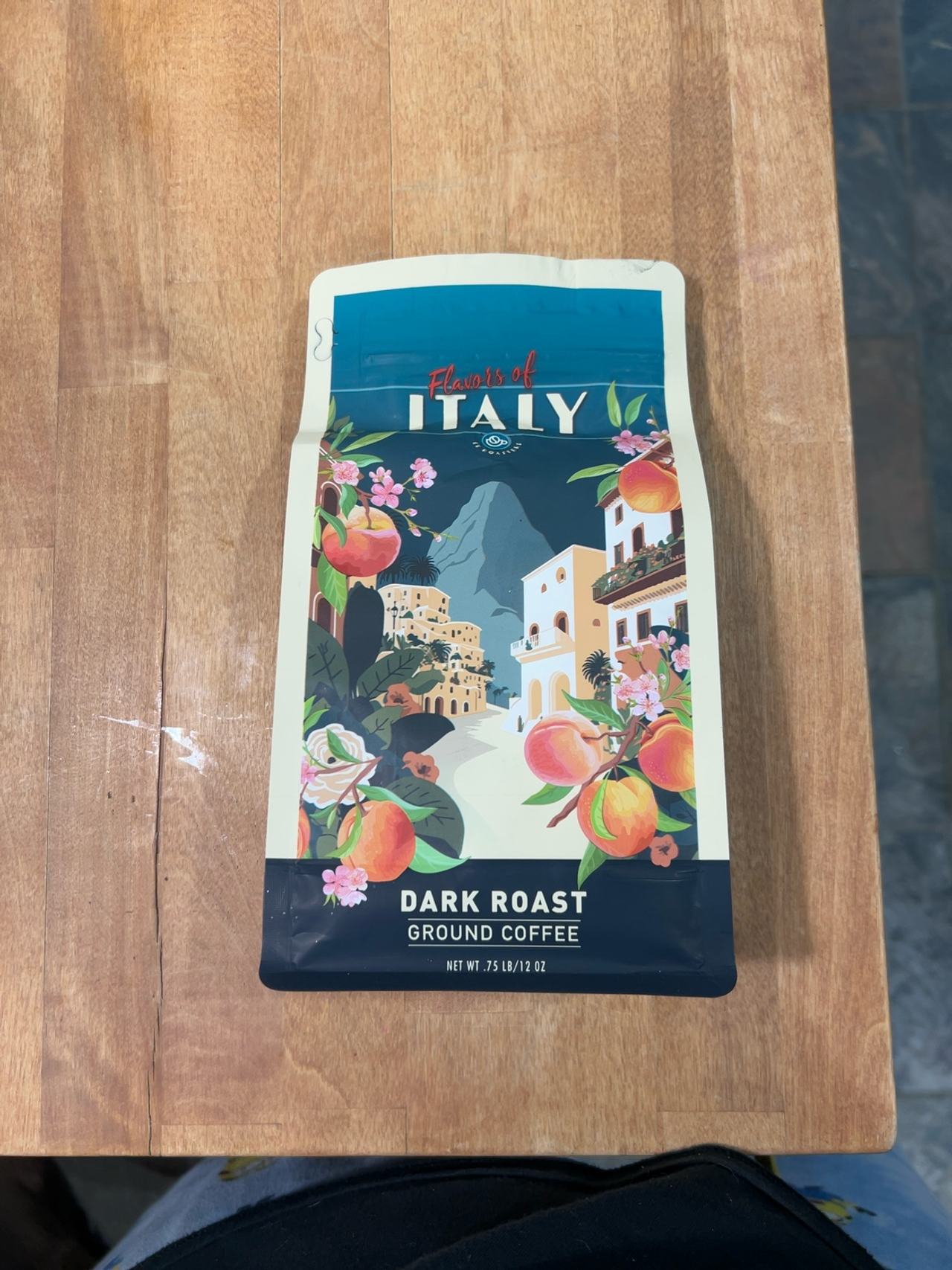 Flavors of Italy, EB Roasters Dark Roast Ground Coffee 12oz