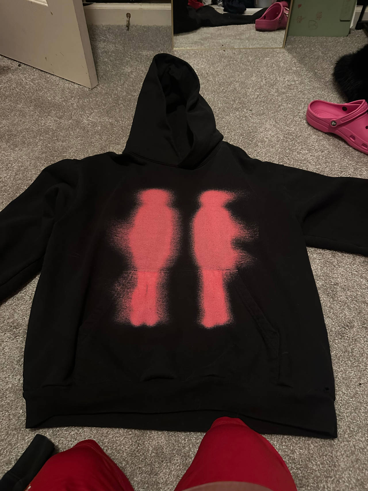 Winner Black Airbrushed Figures Hoodie