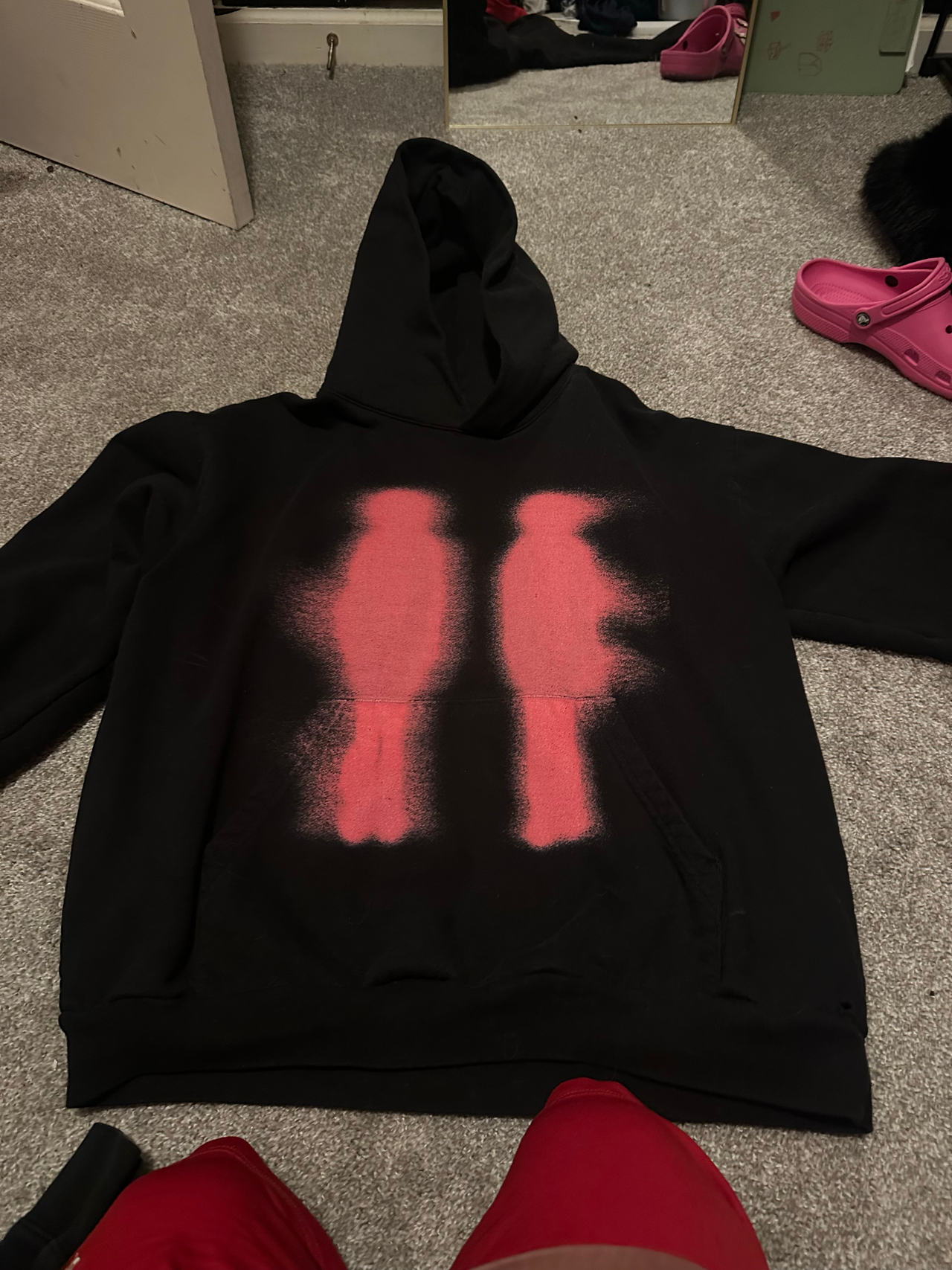 Winner Black Airbrushed Figures Hoodie