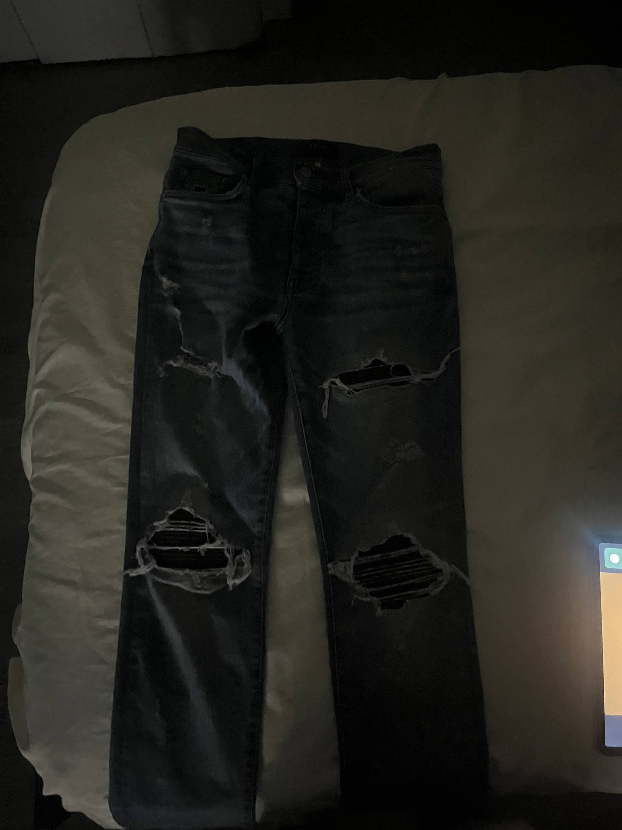 AMIRI MX1 Distressed Skinny Jeans