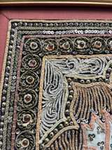 Vintage 1960s Framed Burmese Myanmar Kalaga Embroidery - Image 7