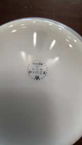 3- Vintage Pyrex Milkglass 9” Blue Gold Band Fruit/Dessert Bowls - Image 6