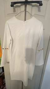 Shoshanna White Bell Sleeve Studded Dress - Image 4