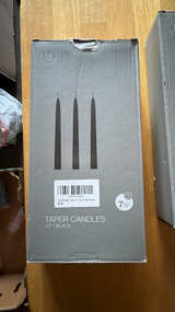YIHANG Black Taper Candles 10" 14-Pack - Image 1