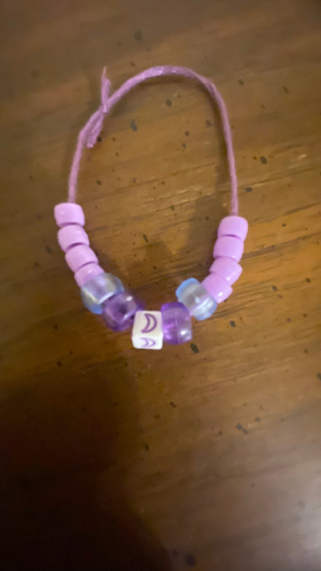 Handmade Purple Beaded Bracelet (Child/Baby Size)