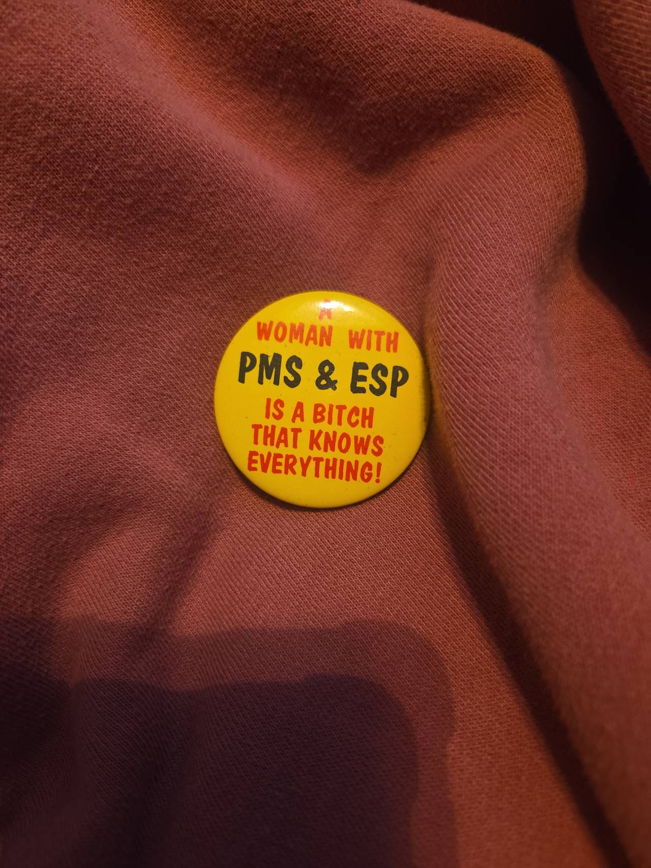 Vintage PMS & ESP Novelty Pinback Button