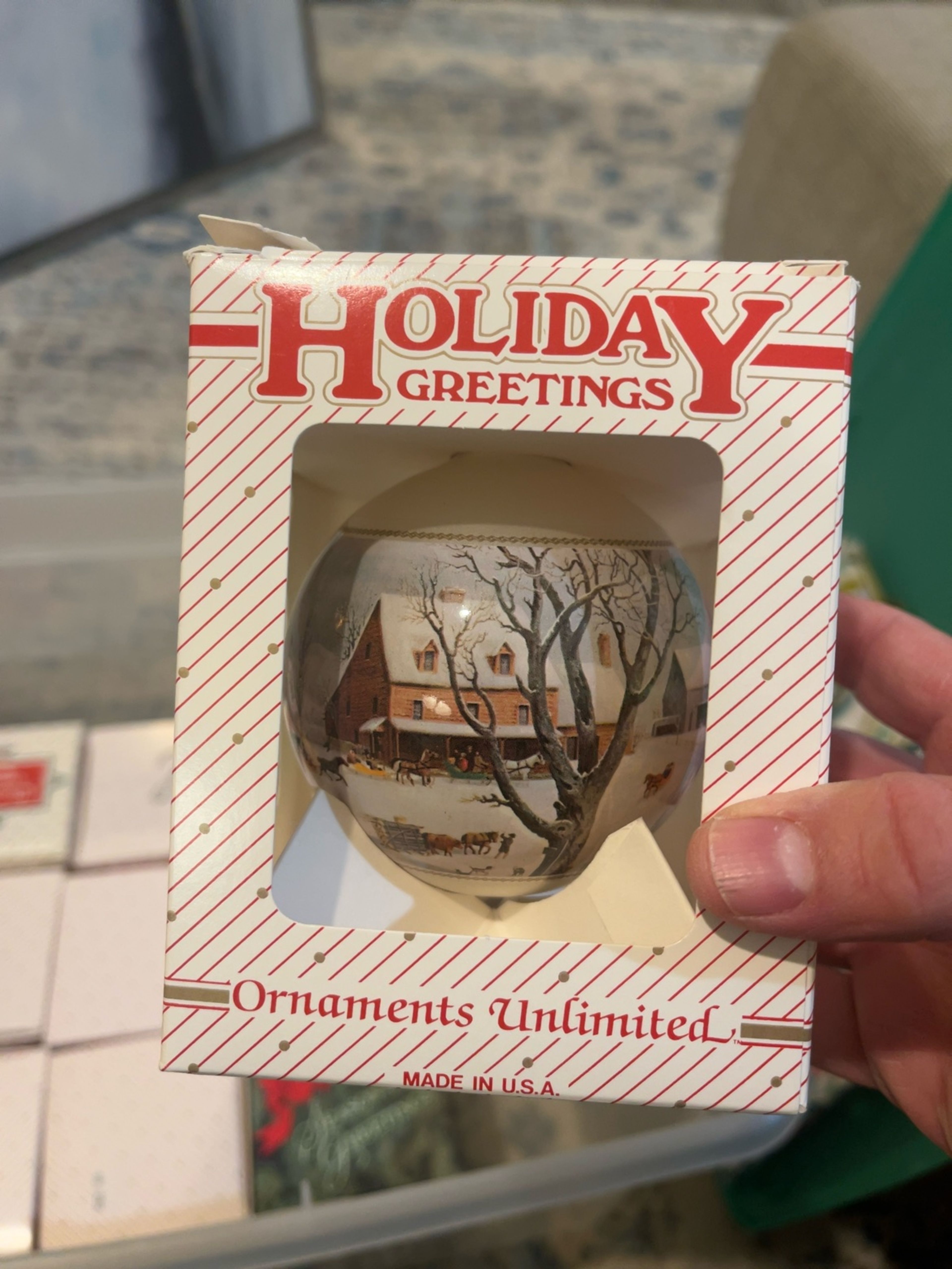 New Holland 2001 Tractor Glass Christmas Ornament