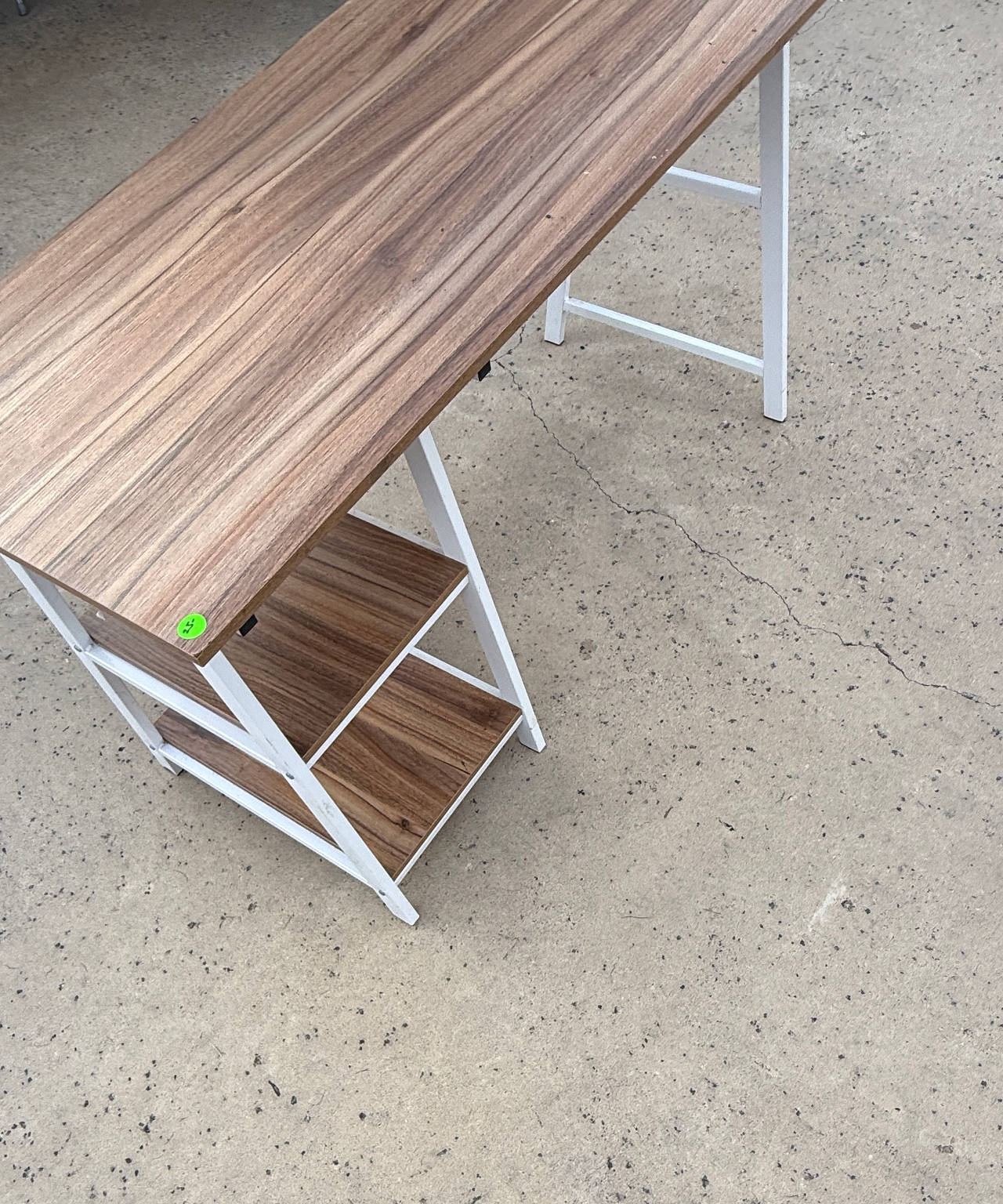 Modern Industrial Desk with Side Shelves