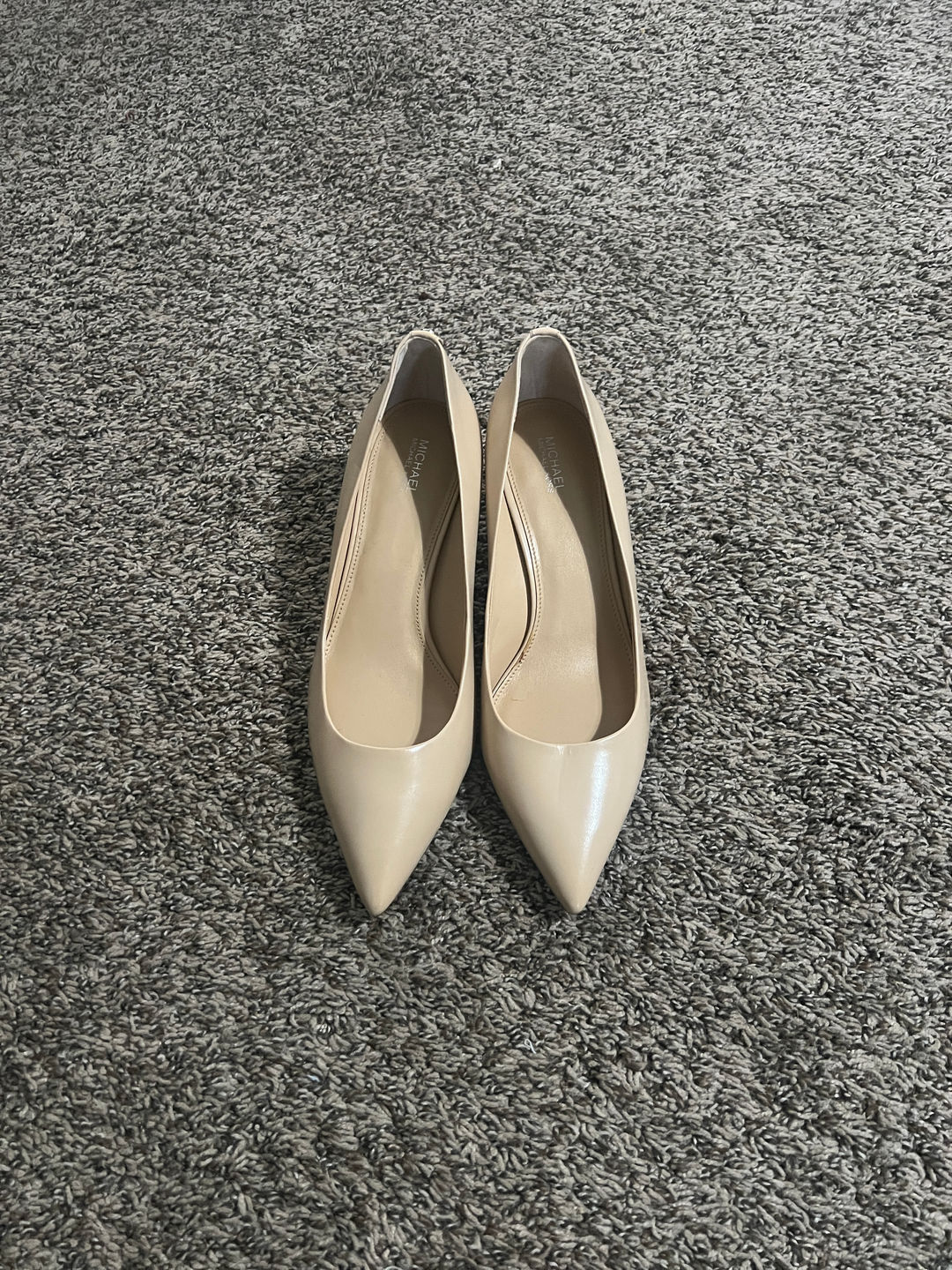 Women's Nude Patent Leather Pumps