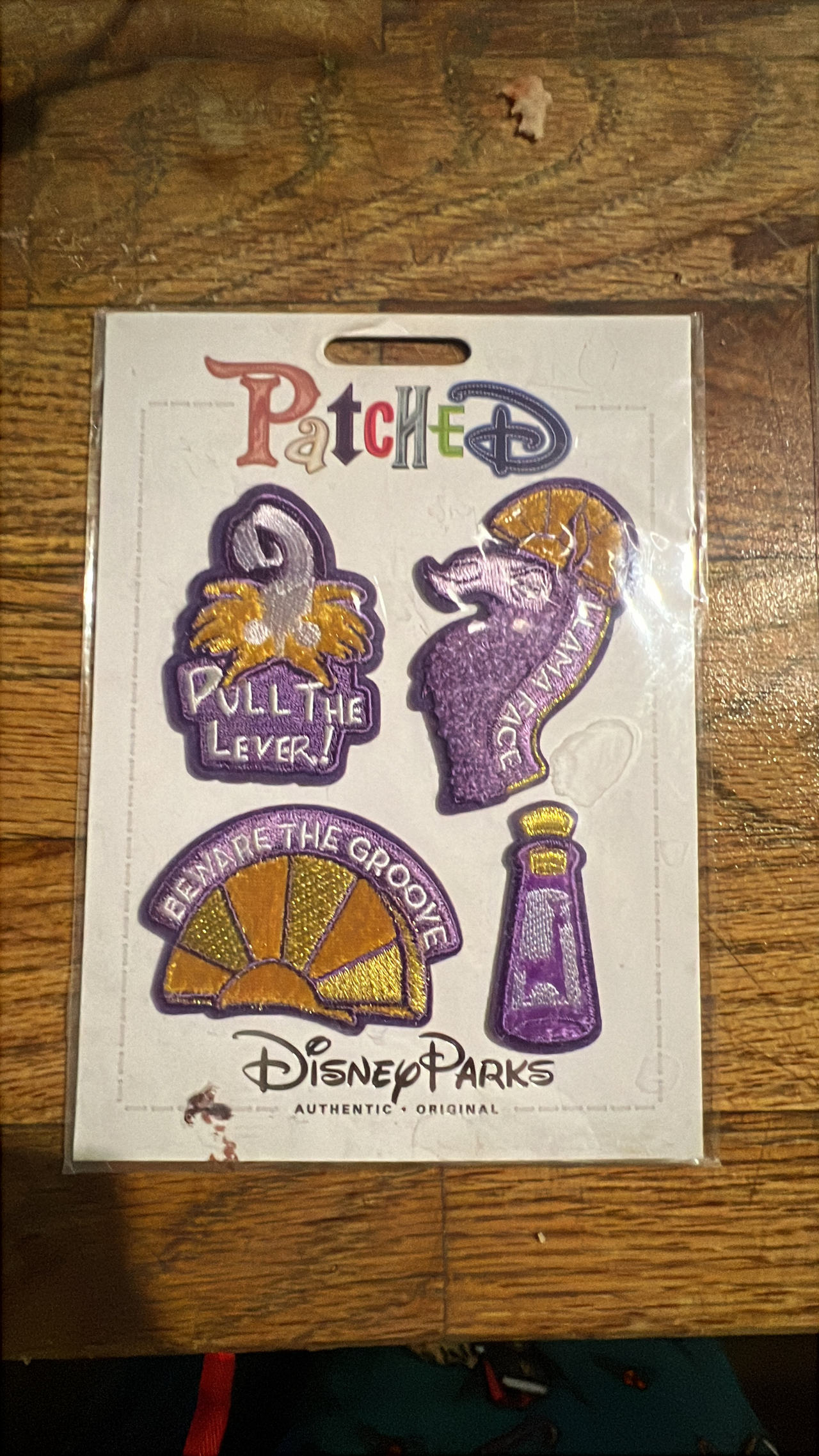 Disney Parks Patched Emperor's New Groove Iron-On Patch Set