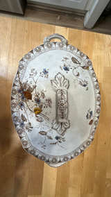 Antique Alfred Meakin Rosalind Pattern Parisian Granite Tureen - Image 2