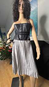 Striped Pleated Midi Skirt - Image 2