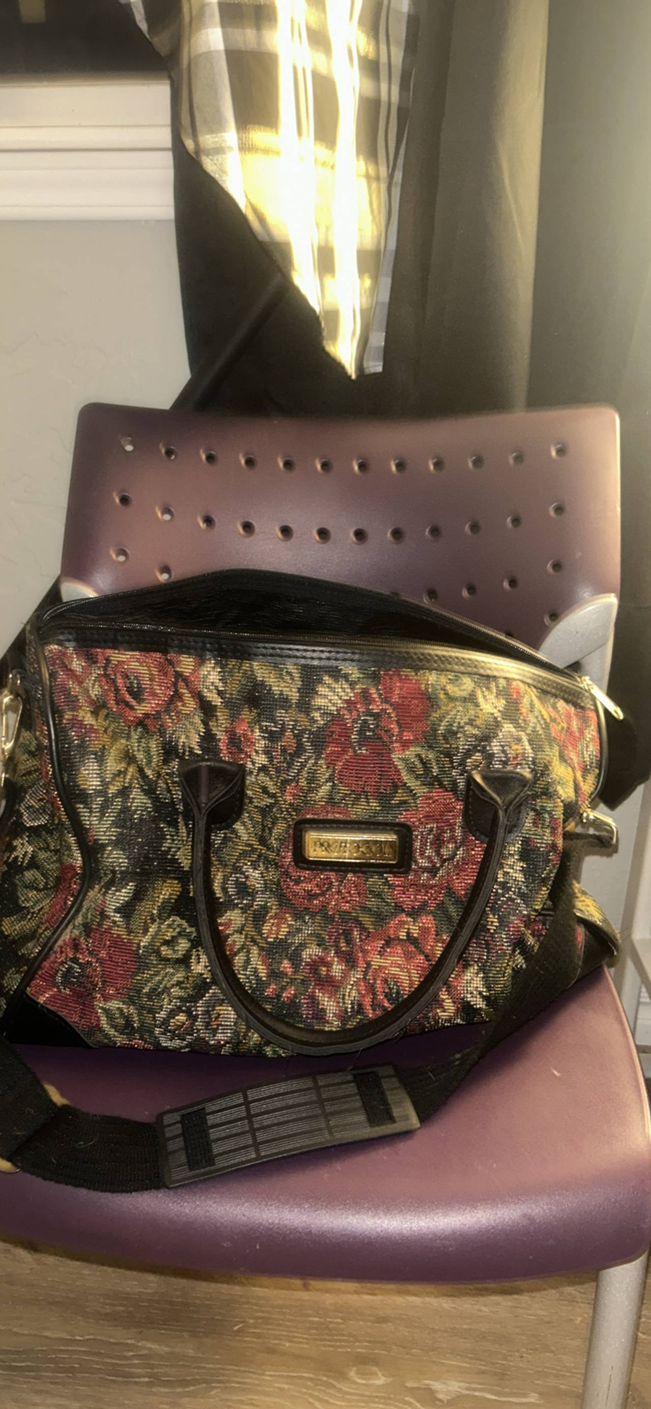 Protocol Vintage Floral Tapestry Duffel Bag