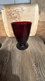 Anchor Hocking Royal Ruby Red Footed Wine Glasses - Image 3