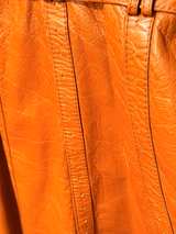 Montgomery Ward Vintage 70s Women's Leather Trench Coat - Image 5