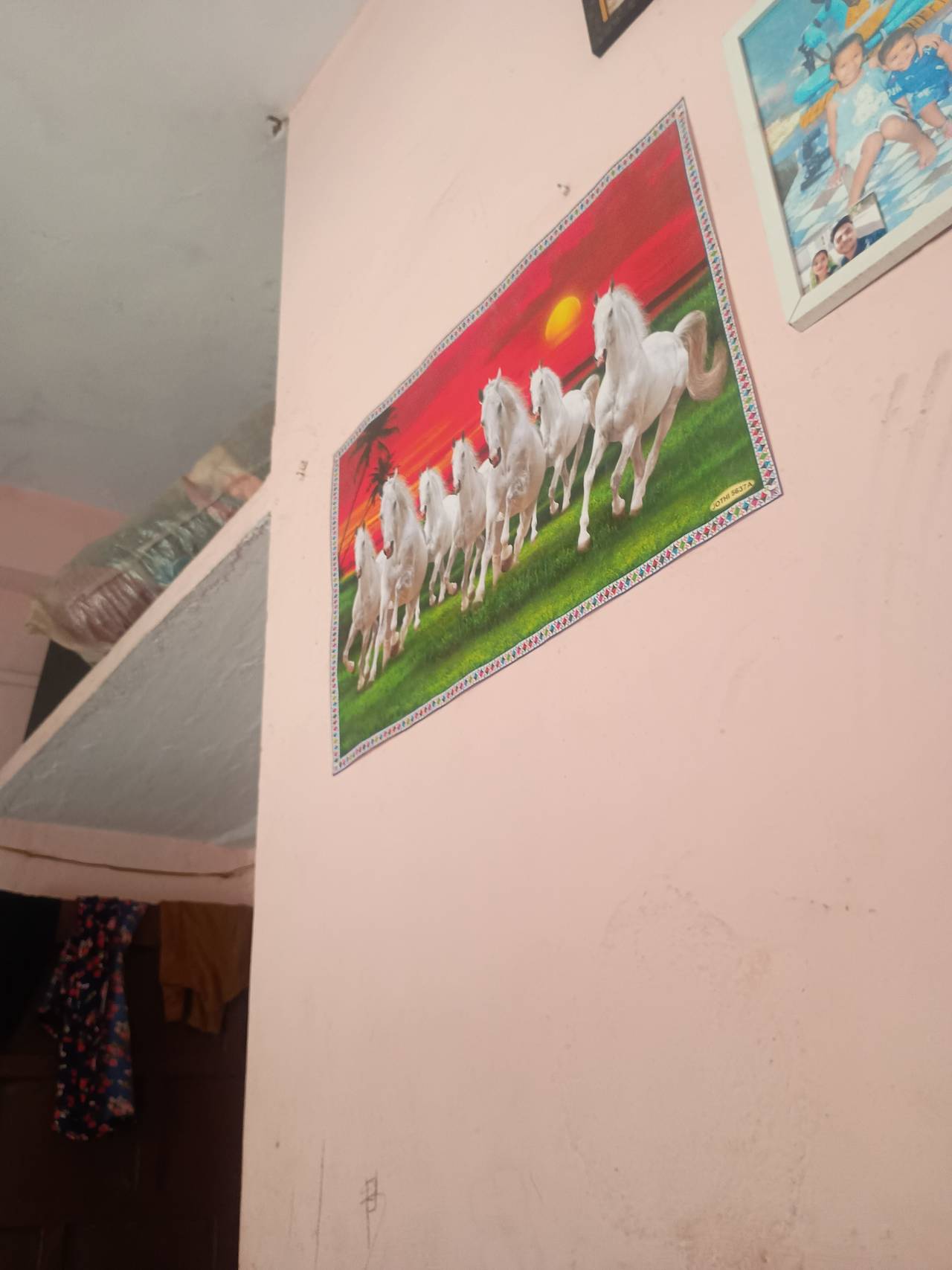 Seven Running White Horses Vastu Poster