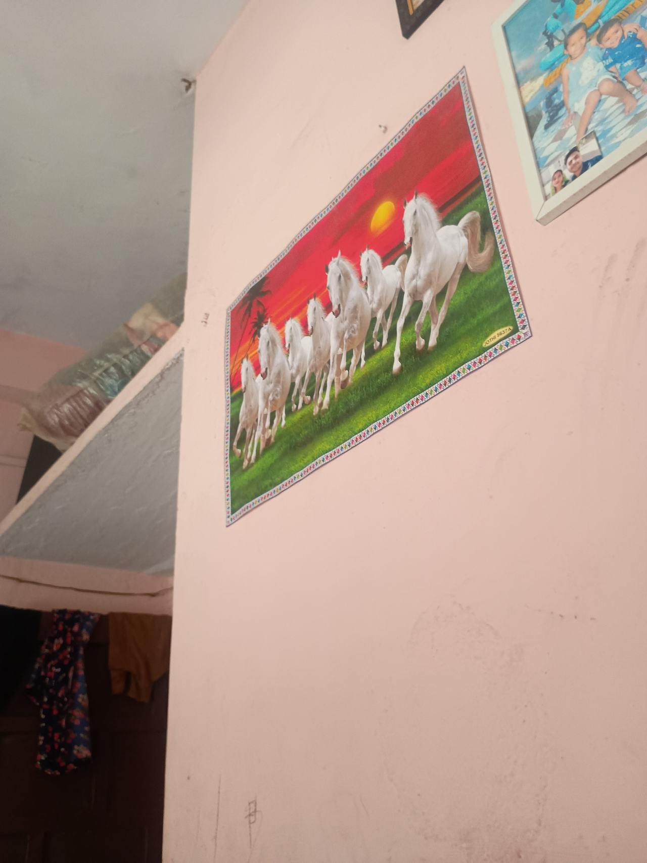 Seven Running White Horses Vastu Poster
