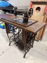 Vintage Elgin Treadle Sewing Machine with Oak Cabinet - Image 4