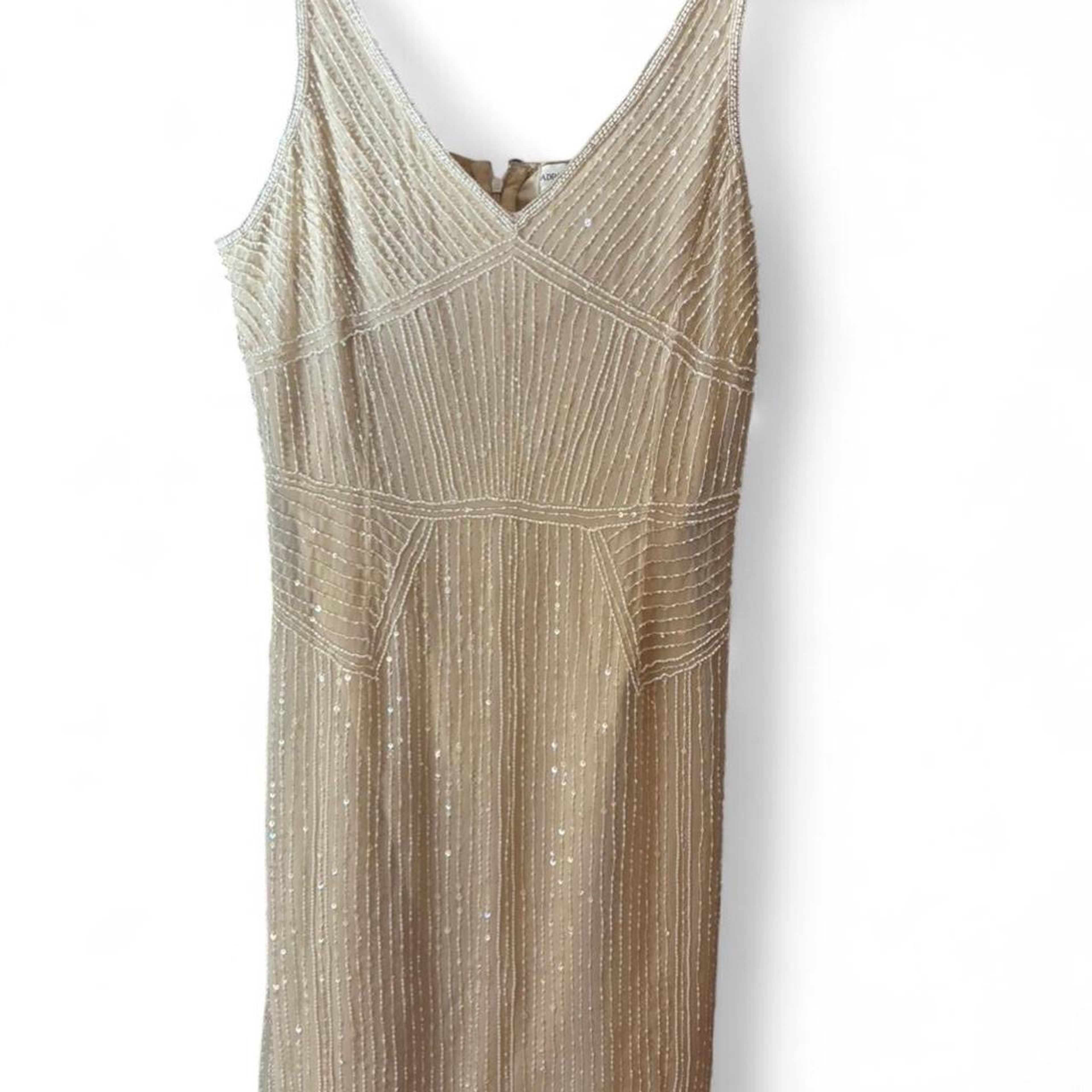 Adrianna Papell Art Deco Beaded Gown