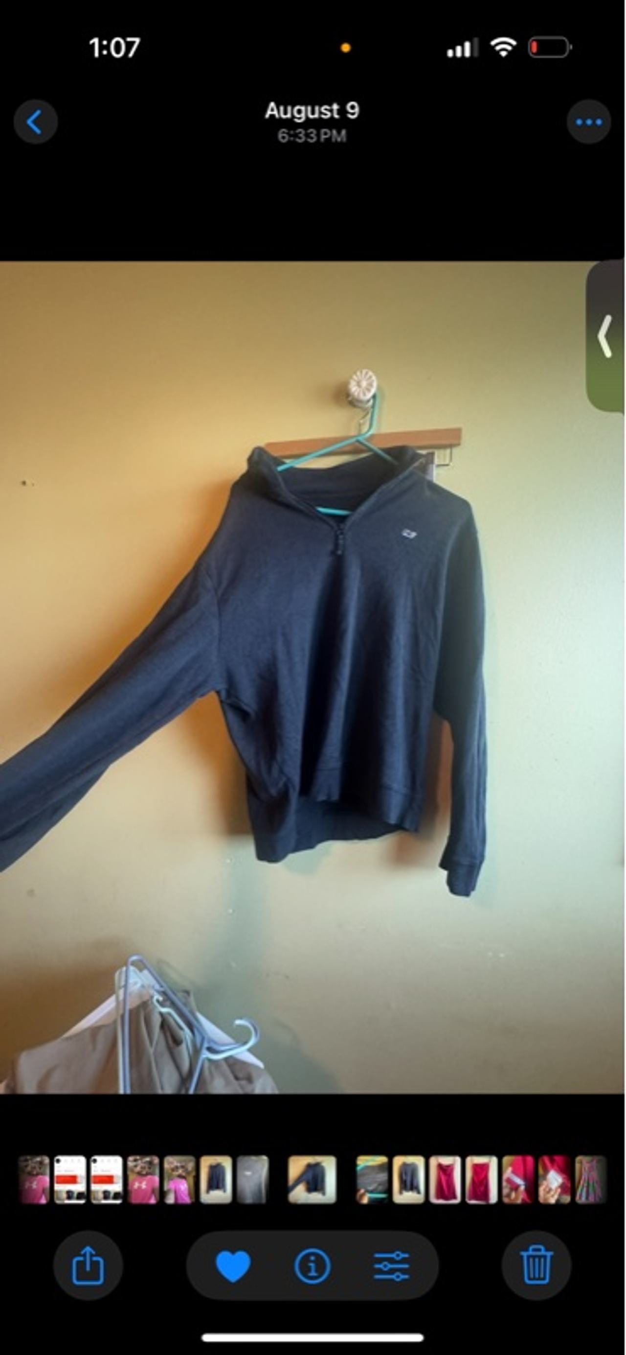 Vineyard Vines Navy Quarter Zip Hoodie