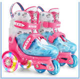HYKID Kids Adjustable Unicorn Roller Skates with Light Up Wheels - Image 3