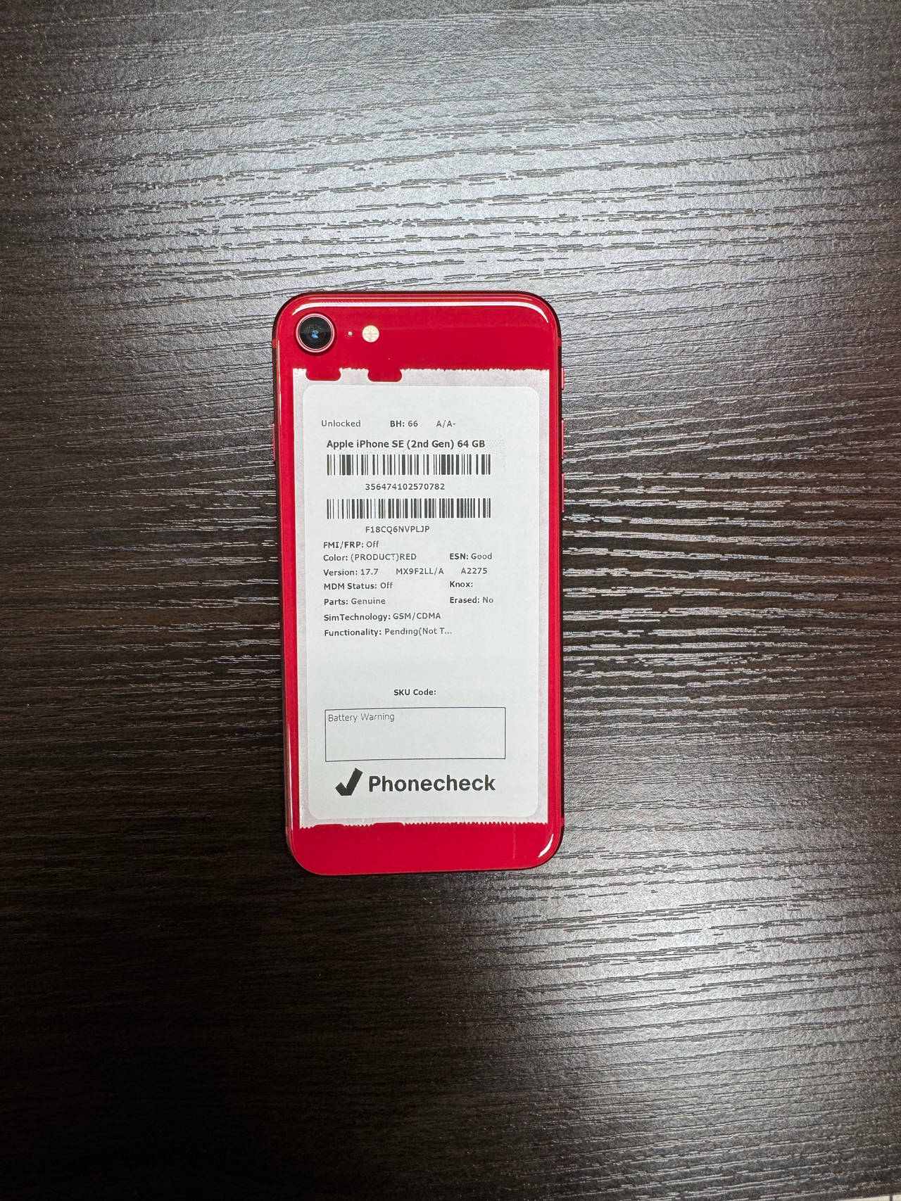 Apple iPhone SE (2nd Generation) 64GB (PRODUCT)RED Unlocked