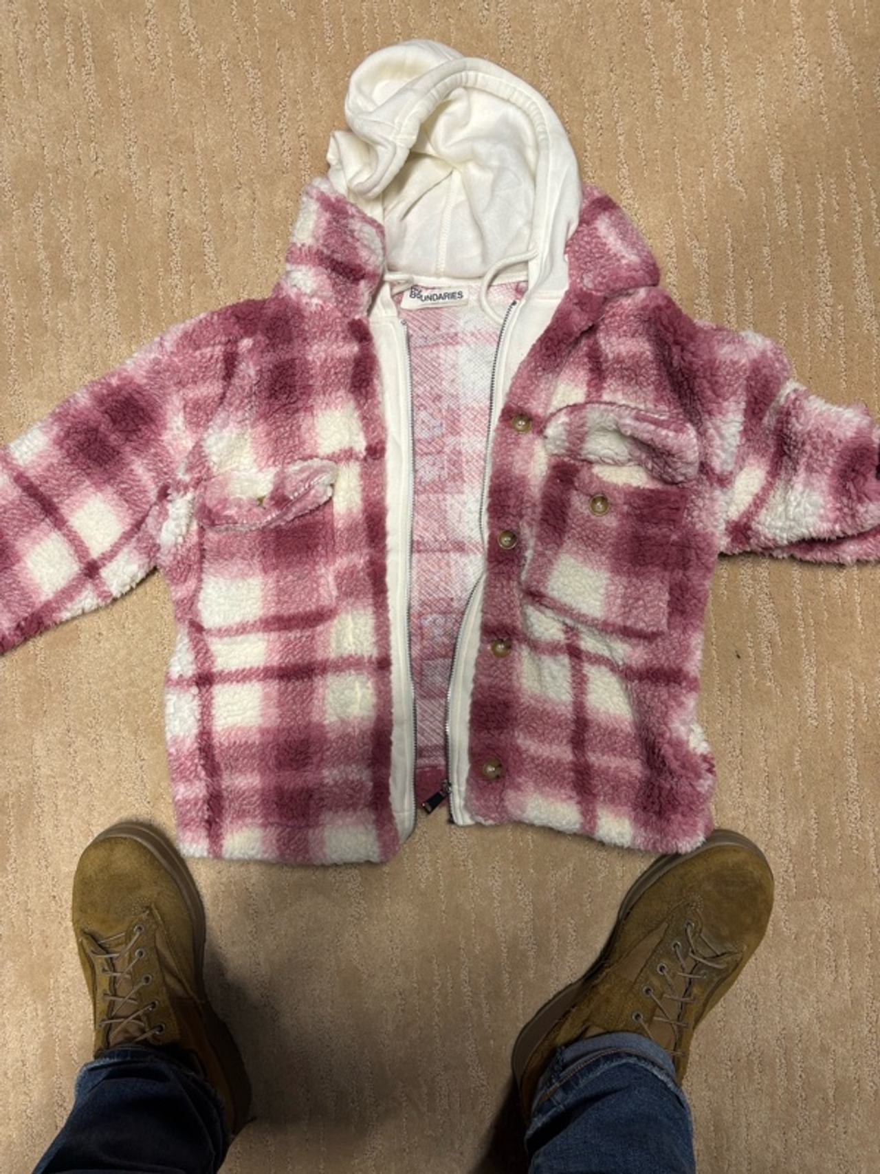No Boundaries Plush Sherpa Hoodie Shacket