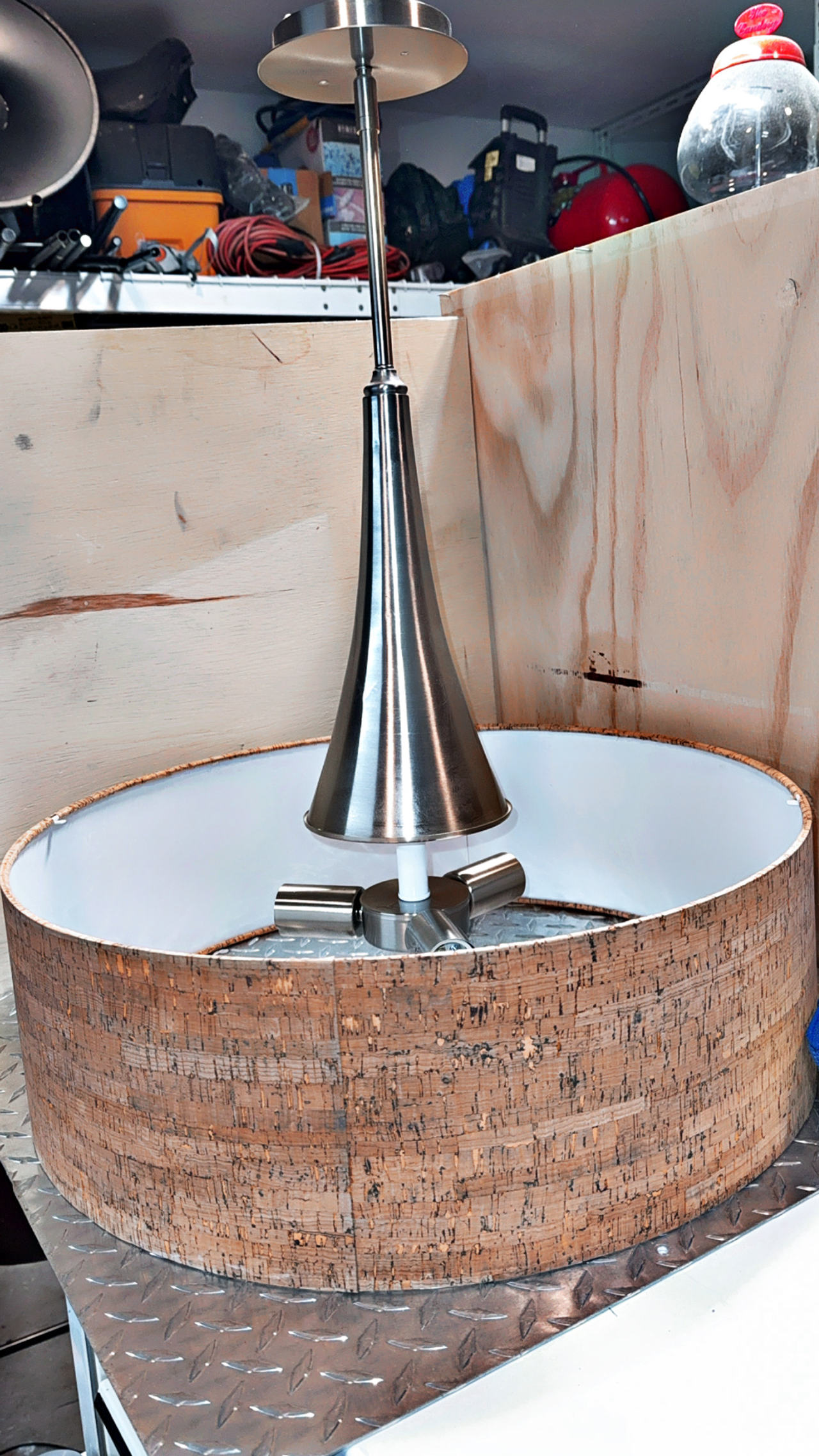 West Elm Cork Drum Pendant Light