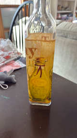 Tuscan Extra Virgin Olive Oil Decorative Glass Bottle - Image 2