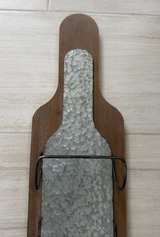 Wall Mounted Wood and Galvanized Metal Wine Rack - Image 8