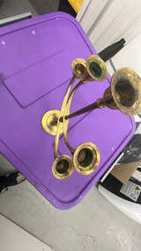 Vintage Brass Menorah Candelabra Vintage Brass Candelabra made in Japan - Image 4