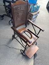 Knauth Bros. Antique Oak and Cane Wheelchair - Image 3