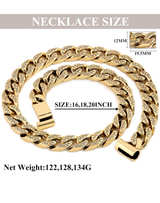 KKJTDS 12mm Iced Prong Miami Cuban Link Chain Necklace - Image 4