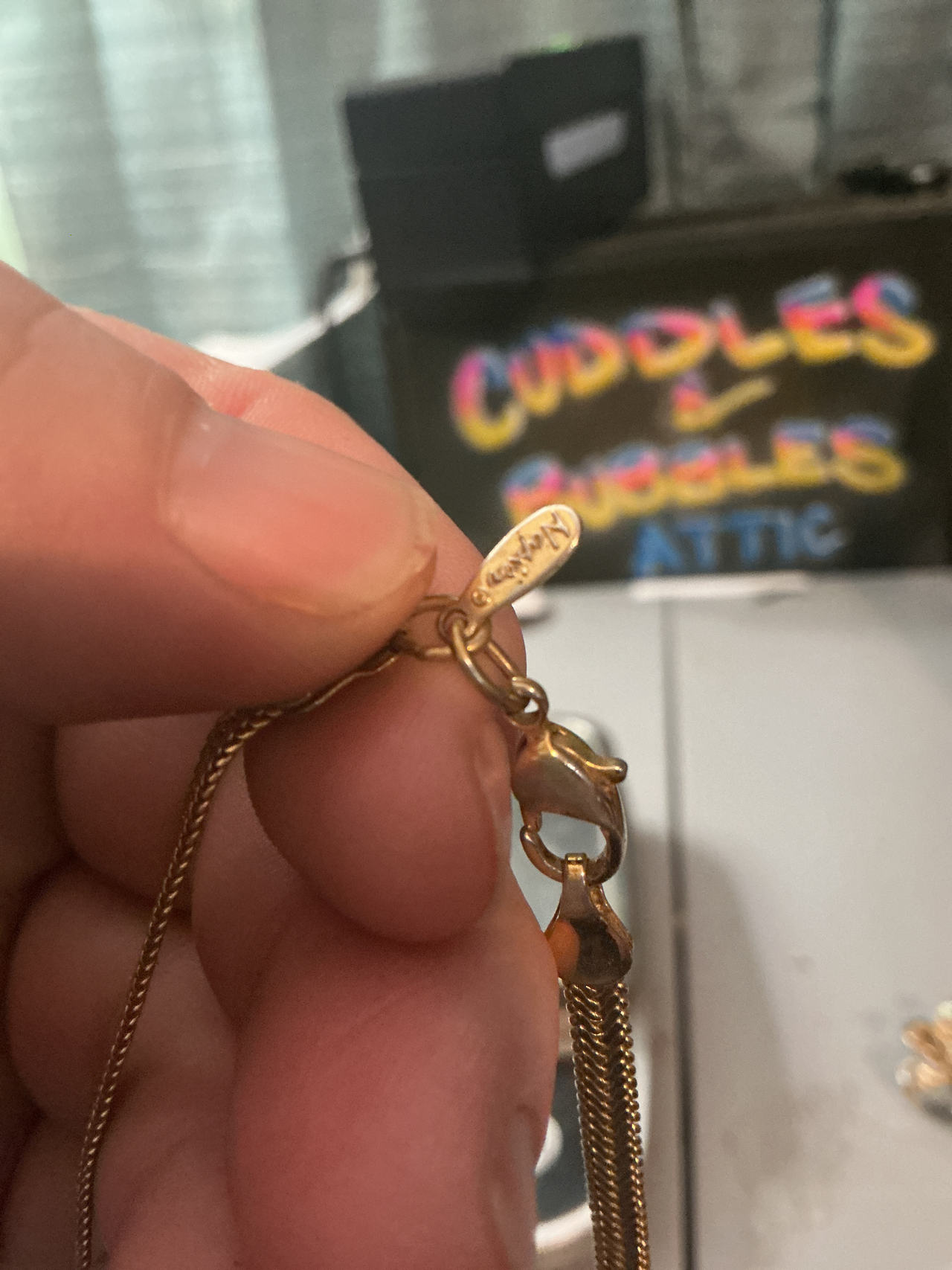 Napier Gold Tone Herringbone Necklace