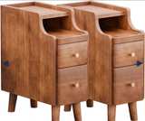 Slim Mid-Century Modern End Table with Drawers - Image 2