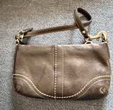 Coach Soho Black Leather Wristlet Bag - Image 1