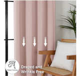 Ava Blush Blackout Curtains for Bedroom 96 Inches Long 2 Panels, 52x95" - Image 6