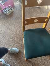 Vintage Wooden Dining Table and Chairs Set - Image 3