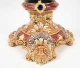 Ornate late 19th-century Austrian Eichwald Majolica vase. - Image 4